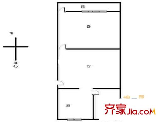 殷巷新寓戶型圖戶型圖 1室1廳1衛(wèi)1廚