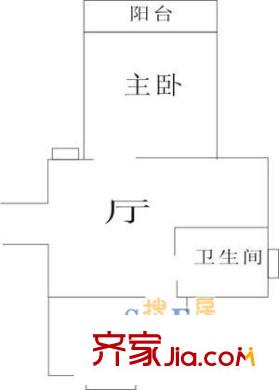 上海 鑫港苑1室 戶型圖