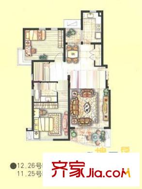 大唐國際公寓12.26號B02、11.25號B01戶型