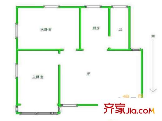 力聯(lián)大廈戶型圖戶型圖 2室 2室1廳1衛(wèi)1廚