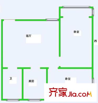 力聯(lián)大廈戶型圖戶型圖 2室 2室1廳1衛(wèi)1廚