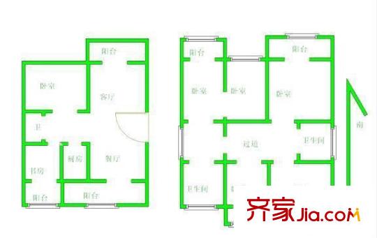 百家湖維也納城戶型圖戶型圖 4室 4室3廳3衛(wèi)1廚