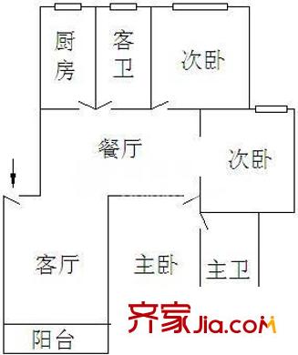 上海 海東公寓 戶型圖