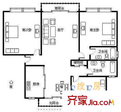 上海 中新公寓 戶型圖