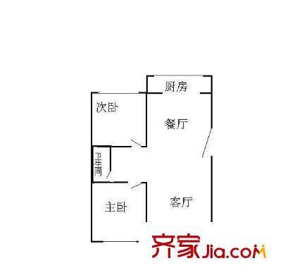 鶴鳴新村 2室 戶型圖