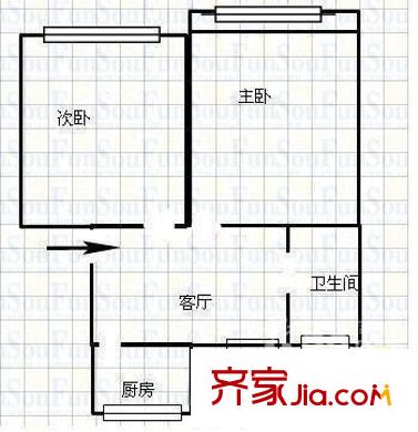 北小區(qū) 2室 戶型圖