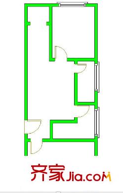 銀鳳小區(qū) 2室 戶型圖