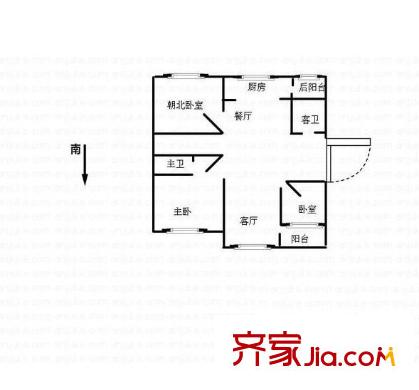 湖畔水竹苑戶(hù)型圖戶(hù)型圖 3室   3室2廳2衛(wèi)1廚
