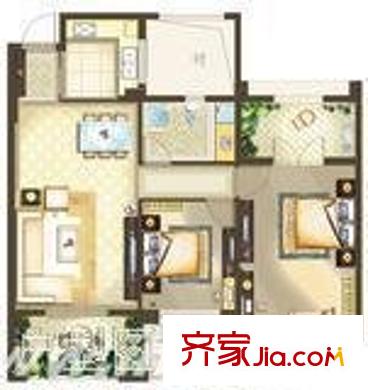 御景園 2室 戶型圖