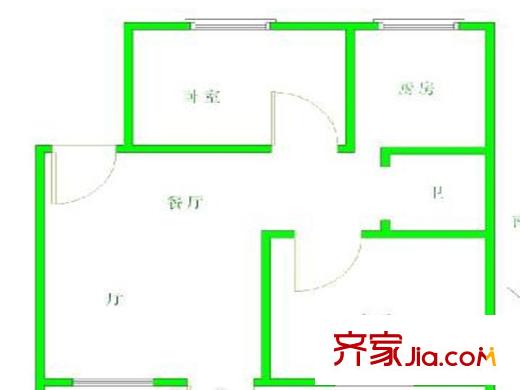 靜月花園戶型圖戶型圖 2室 2室1廳1衛(wèi)1廚