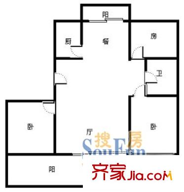 上海 南浦公寓 户型图