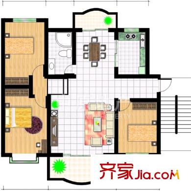 曹江公寓 0室 户型图