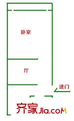 新明大樓 1室 戶型圖