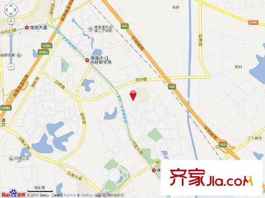 中浩學(xué)府風(fēng)景交通圖