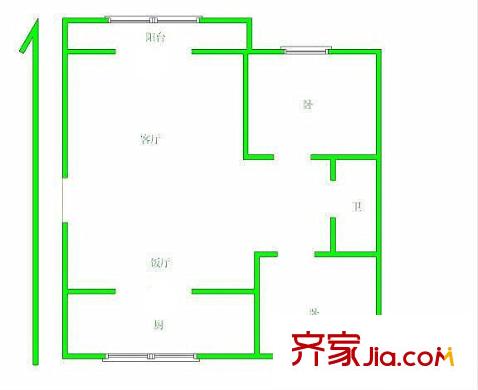 潭橋公寓戶型圖戶型圖 2室 2室2廳1衛(wèi)1廚
