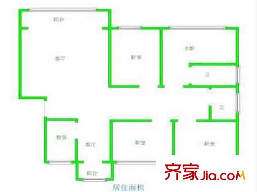 寧電馨苑戶型圖戶型圖 3室 3室2廳2衛(wèi)1廚