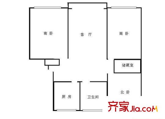 金楊路750弄小區(qū)戶型圖戶型圖 3室2廳1衛(wèi)1廚