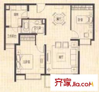 建新公寓 2室 户型图