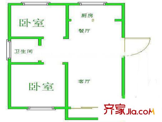 寧電馨苑戶型圖戶型圖 2室 2室2廳1衛(wèi)1廚