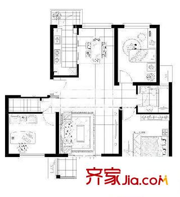 桃花源一村 2室 戶型圖