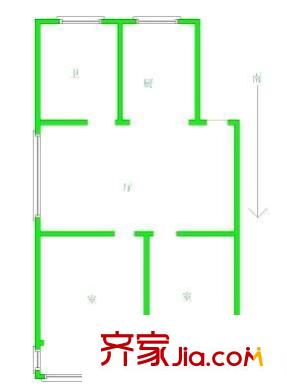玉靖花園戶型圖戶型圖 2室 2室2廳1衛(wèi)1廚