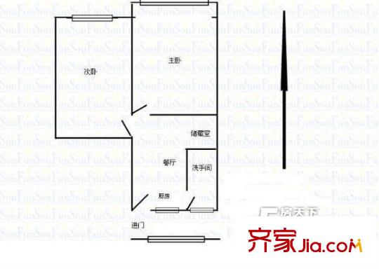 梅園二街坊 2室 戶型圖