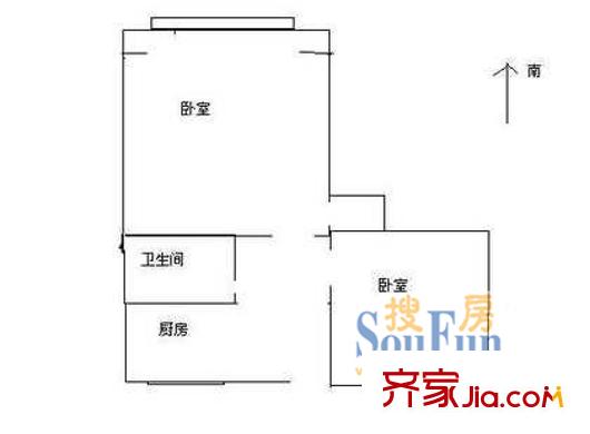 化工小区户型图户型图 2室1卫1厨