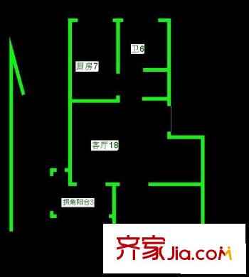 大灣名苑戶型圖戶型圖 1室1廳1衛(wèi)1廚