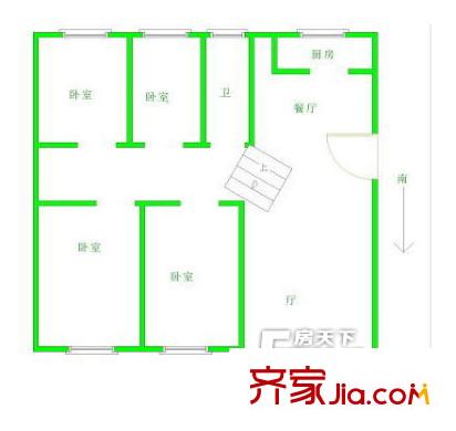 左岸名苑戶型圖戶型圖 4室 4室2廳1衛(wèi)1廚