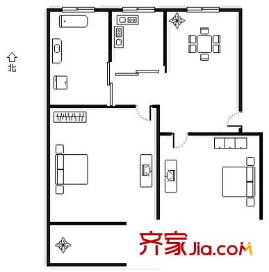怡靜園 3室 戶型圖
