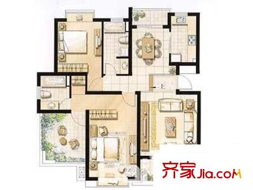 金丰蓝庭 2室 户型图