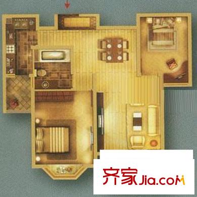 曹路家苑戶型圖戶型圖 2室2廳1衛(wèi)