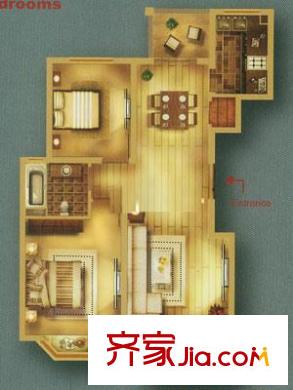 曹路家苑戶型圖戶型圖 2室2廳1衛(wèi)
