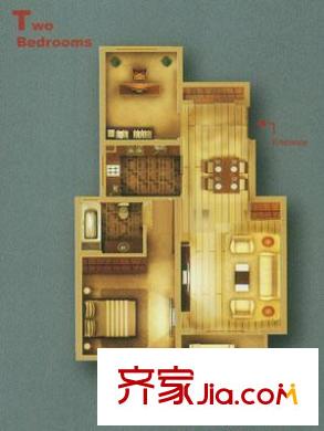曹路家苑戶型圖戶型圖 2室2廳1衛(wèi)