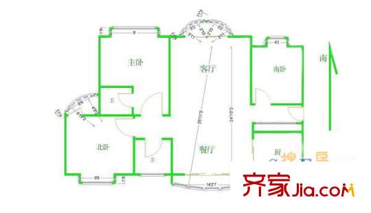 美晶佳園2室2廳1廚2衛(wèi)