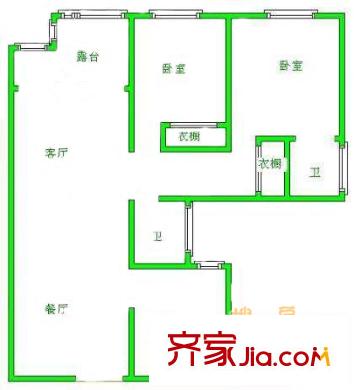 美晶佳園2室2廳1廚1衛(wèi)