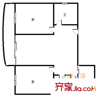 美晶佳園2室1廳1廚1衛(wèi)