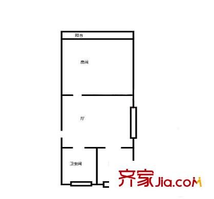 龍溝新苑戶型圖戶型圖 1室1廳1衛(wèi)1廚