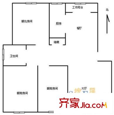 春光家园户型图户型图 3室2厅2卫1厨