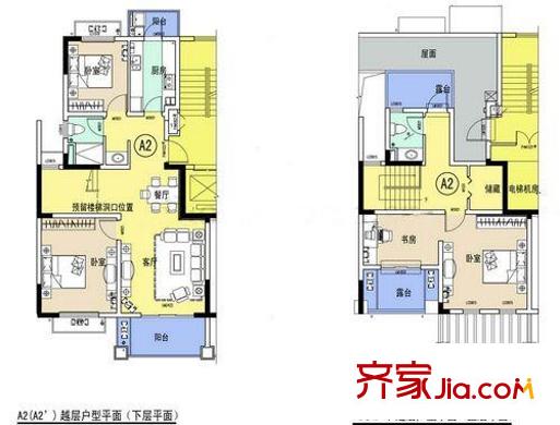 新地雅苑戶型圖戶型圖 4室 4室2廳2衛(wèi)1廚