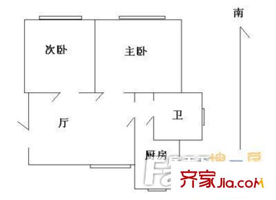 金橋新村一街坊 2室 戶型圖