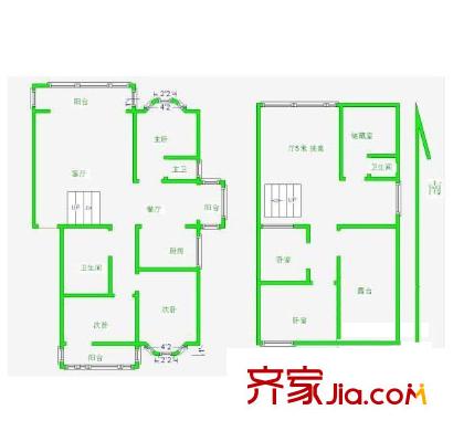 百家湖花園羅馬城戶型圖 戶型圖 5室 5室2廳3衛(wèi)1廚