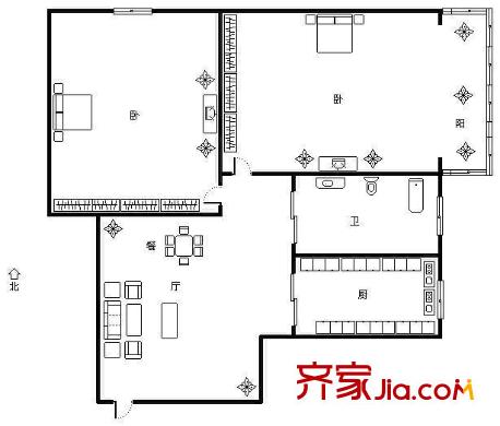 申家巷小區(qū)戶型圖戶型圖 2室 2室1廳1衛(wèi)