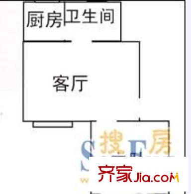 金順佳苑 1室 戶型圖