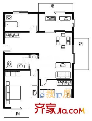上海 海德公寓 户型图
