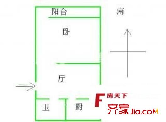 郵電小區(qū)戶型圖戶型圖 1室1廳1衛(wèi)1廚