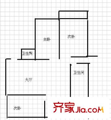 南苑二村户型图户型图 3室1厅1卫1厨