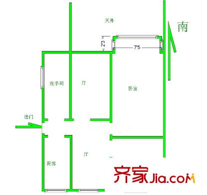 蓮中路255弄小區(qū)戶型圖戶型圖 2室2廳1衛(wèi)1廚