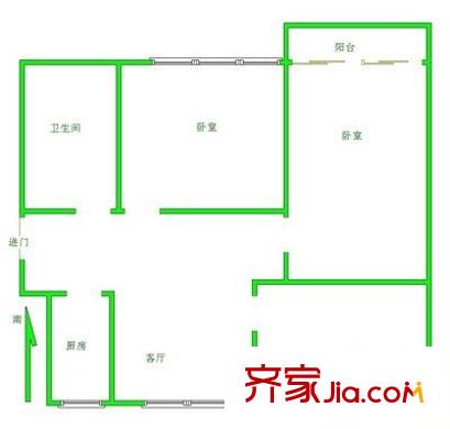 蓮中路255弄小區(qū)戶型圖戶型圖 3室1廳1衛(wèi)1廚