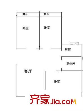 曹杨六村 3室 户型图